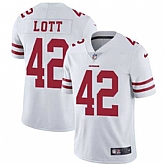 Nike San Francisco 49ers #42 Ronnie Lott White NFL Vapor Untouchable Limited Jersey